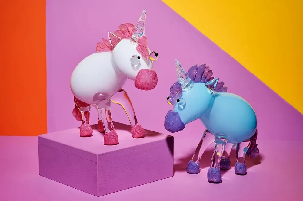 Verre d'art - Licorne - Sculpture en verre soufflé - CAT DESIGNER VERRIER