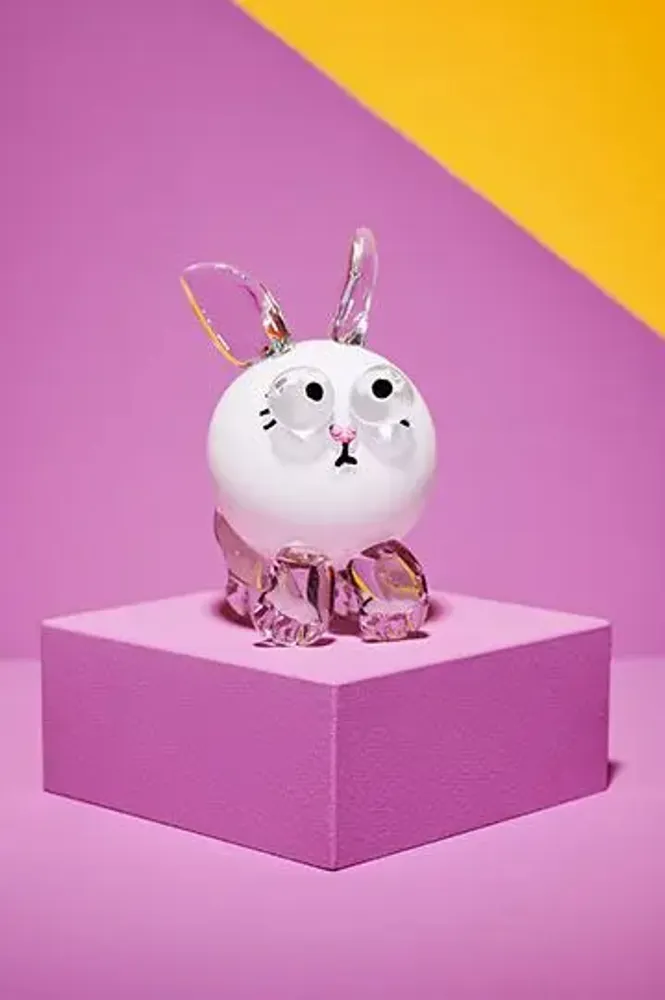 Art glass - Baby rabbit - Blown glass sculpture - CAT DESIGNER VERRIER