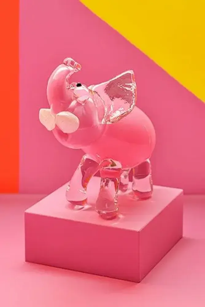 Art glass - Elephant - Blown glass sculpture - CAT DESIGNER VERRIER