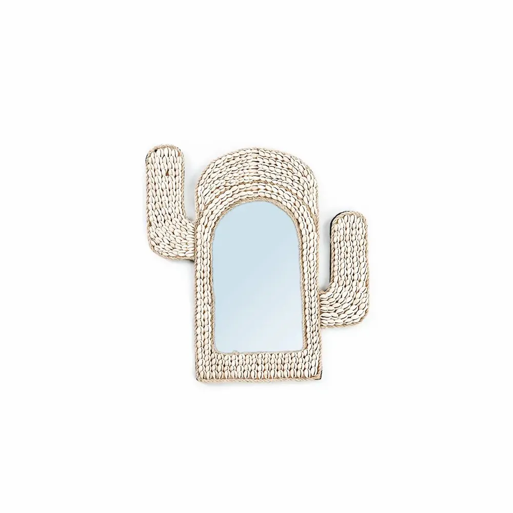 Mirrors - The Cactus Shell Mirror - White - BAZAR BIZAR LIVING