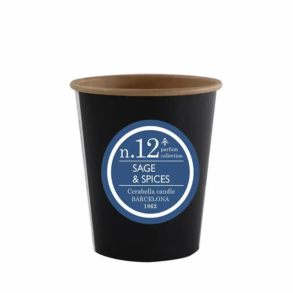 Candles - NUMBERS COLLECTION NUM.12 SAGE & SPICES CANDLE REFILL - CERABELLA SL