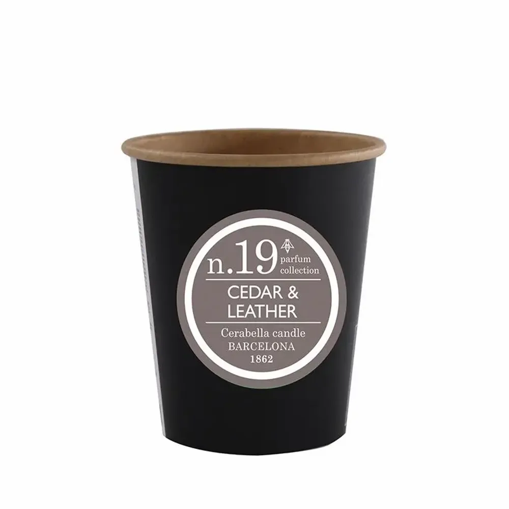Candles - NUMBERS COLLECTION NUM.19 CEDAR & LEATHER CANDLE REFILL - CERABELLA SL