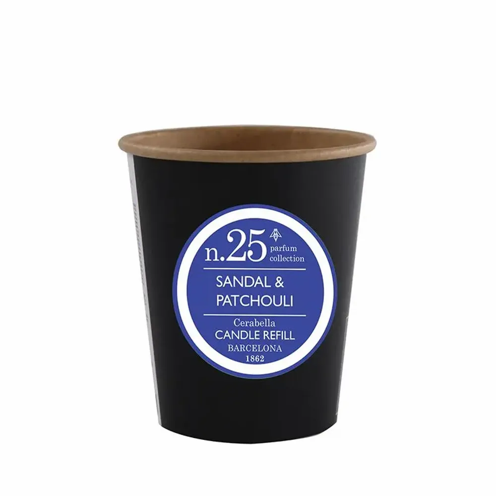 Bougies - NUMBERS NUM.25 SANDAL & PATCHOULI CANDLE CANDLE REFILL - CERABELLA SL
