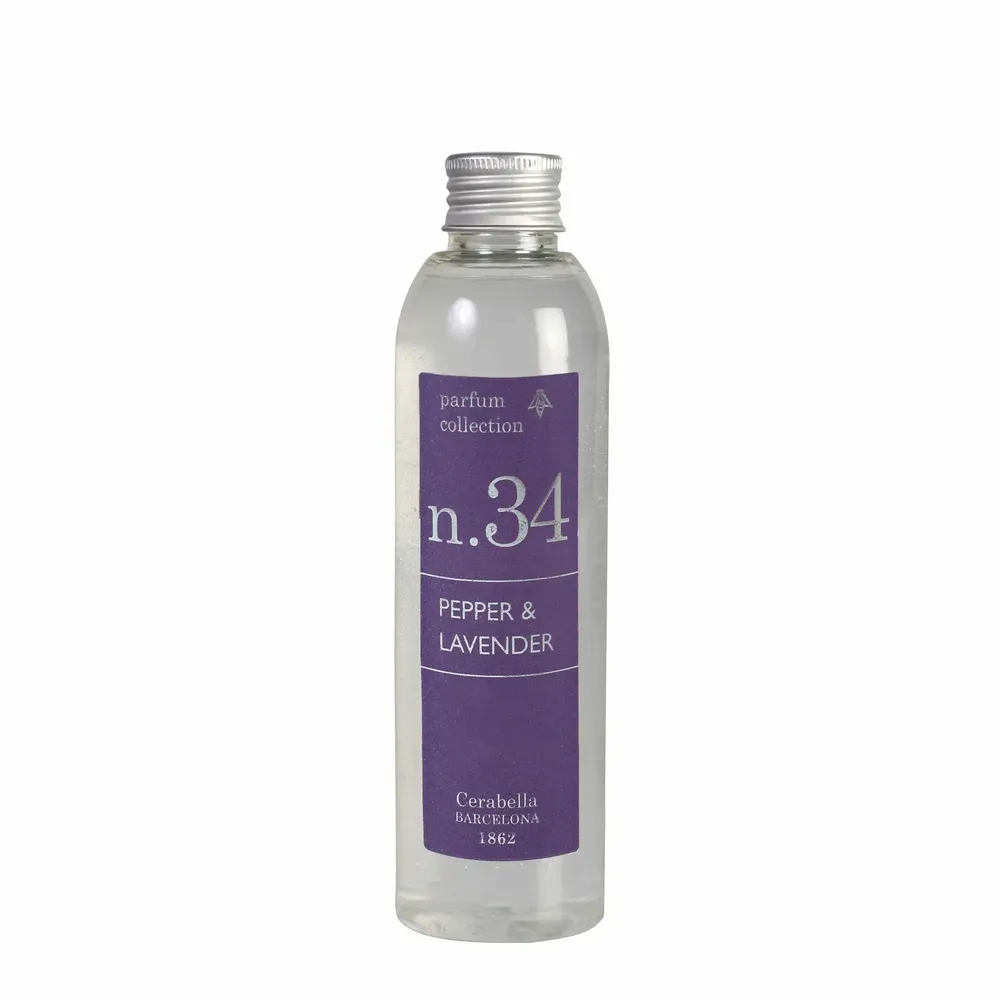 Diffuseurs de parfums - NUMBERS NUM.34 PEPPER & LAVENDER DIFFUSER REFILL - CERABELLA SL