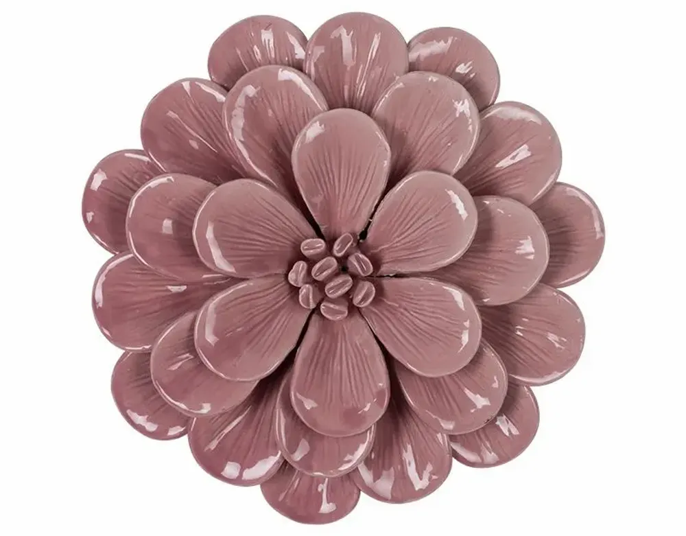 Objets de décoration - DÉCO MURALE FLEUR CÉRAMIQUE ROSE 20.7CM - EMDE