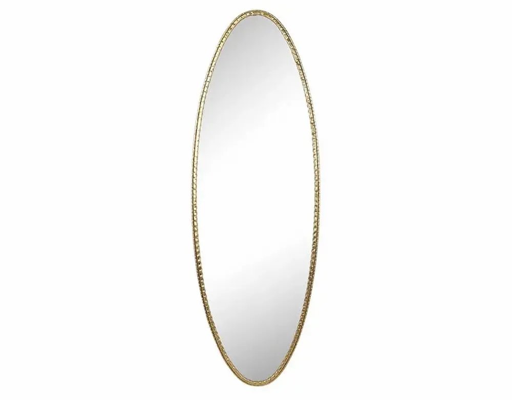Decorative objects - GOLD METAL OVAL DECORATIVE MIRROR 41X120CM - EMDE