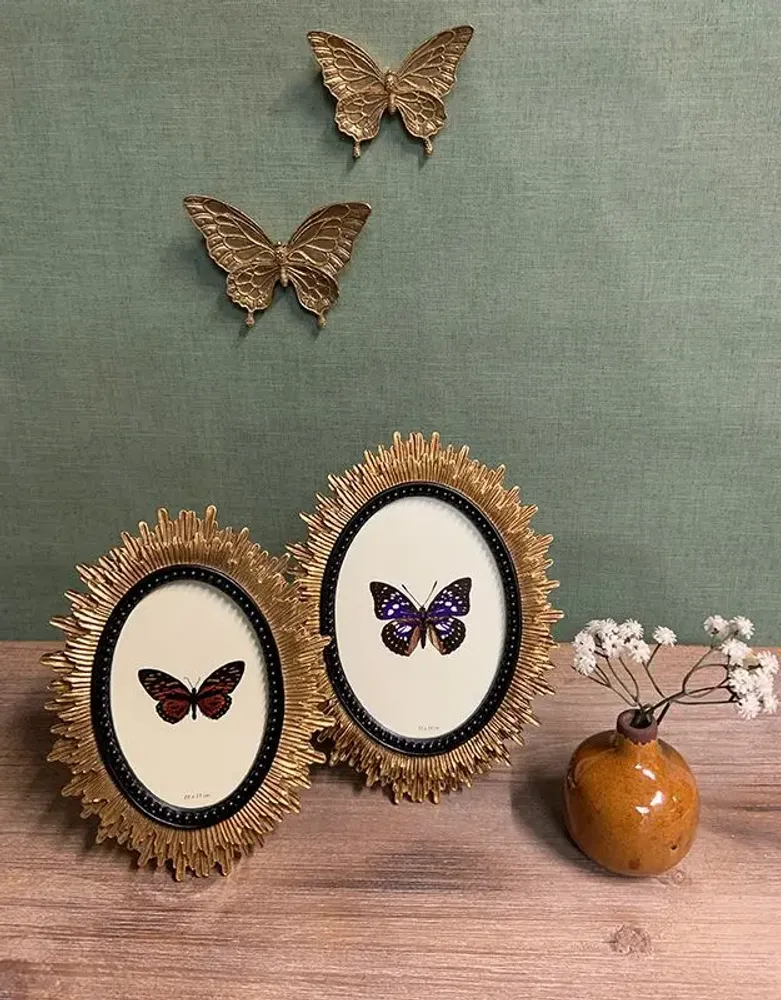Objets de décoration - CADRE SOLEIL NOIR ET DORE 10X15CM - EMDE