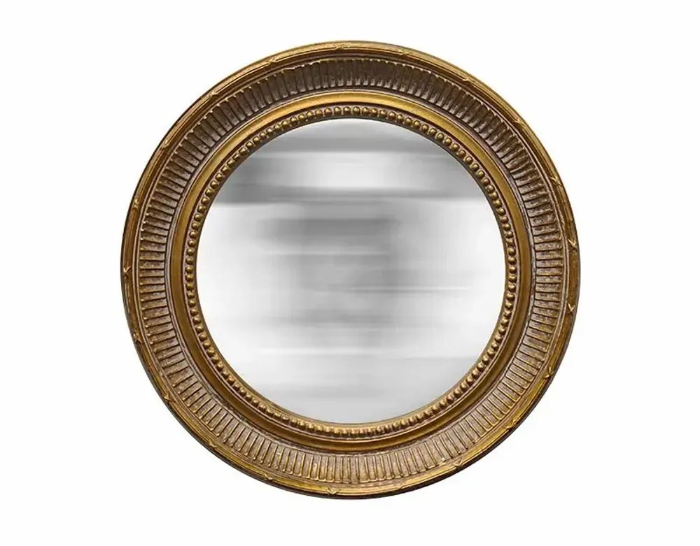 Objets de décoration - MIROIR CONVEXE DORÉ 28CM INT ET 38CM EXT - EMDE