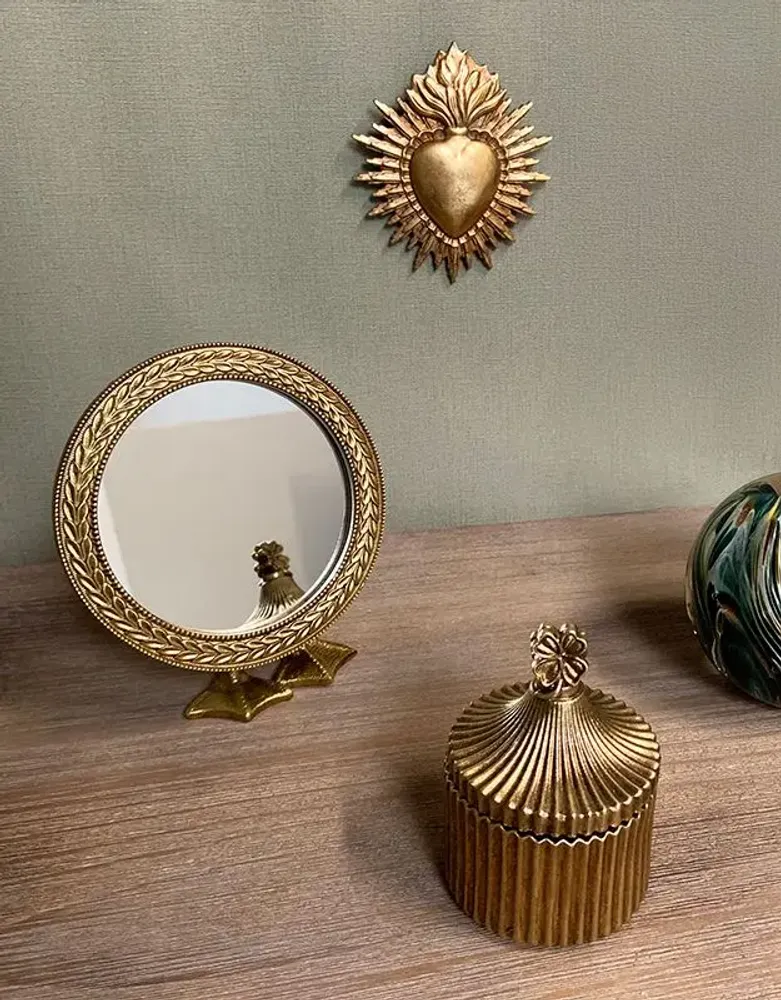 Decorative objects - FREESTANDING GOLD DUCK MIRROR 12.8X6X15.8CM - EMDE