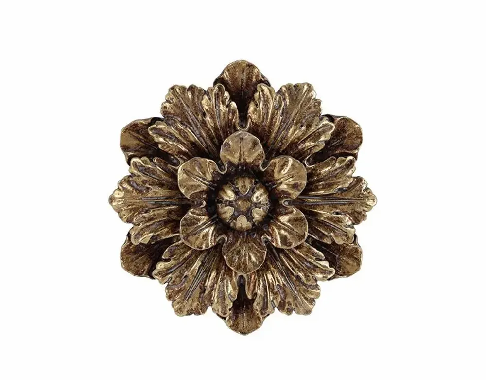 Decorative objects - GOLD FLOWER WALL DECORATION 13.5CM - EMDE