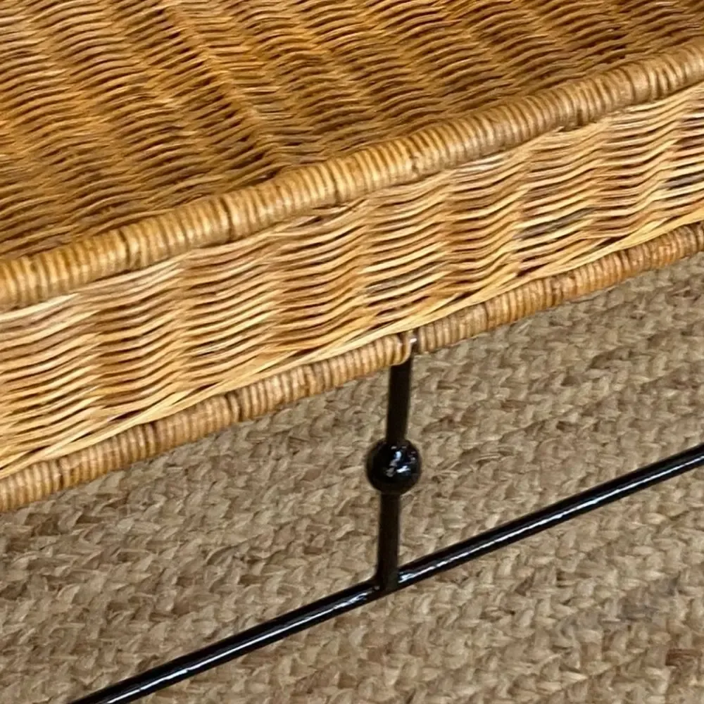 Tables de jardin - Table d'appoint carrée en fer forgé tressé - LO-FI HOUSE