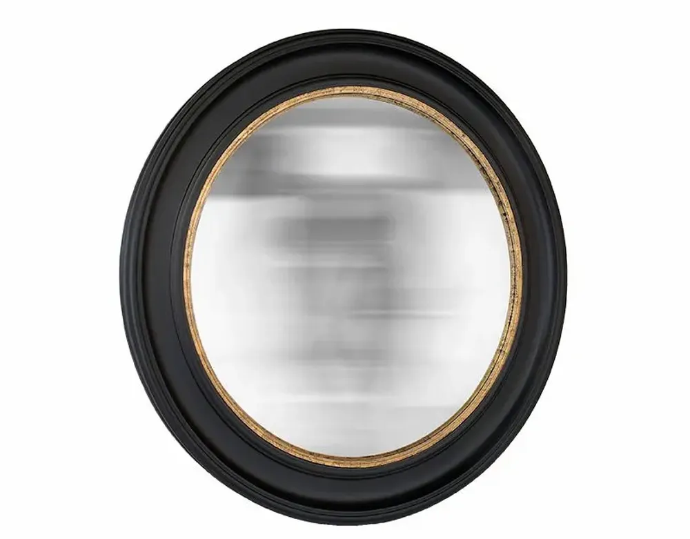 Decorative objects - ROUND BLACK CONVEX MIRROR 80CM - EMDE