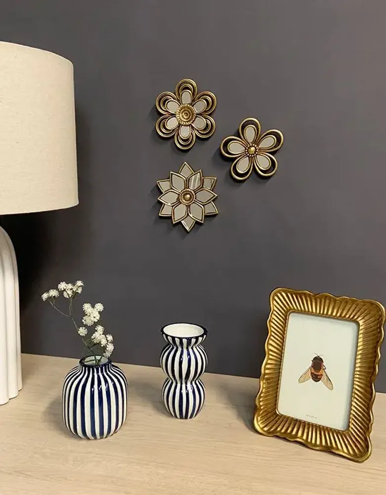 Decorative objects - FLOWER MIRROR WALL DECORATION 11.5X12CM - EMDE