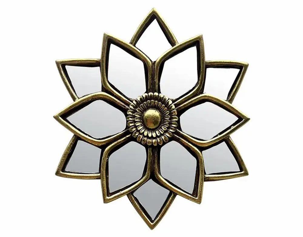 Decorative objects - FLOWER MIRROR WALL DECORATION 11.5X12CM - EMDE