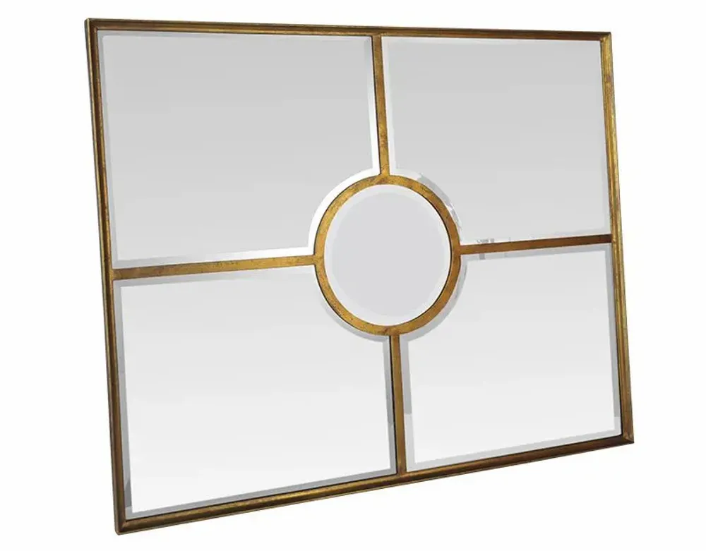 Decorative objects - GOLD WINDOW MIRROR 93X115CM (EXTERNAL SIZE) - EMDE