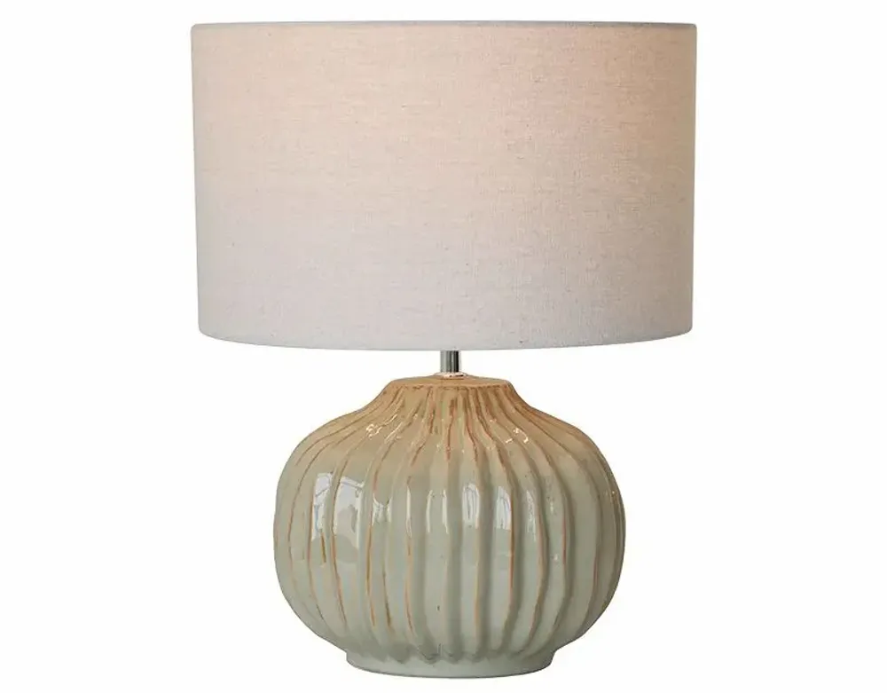Decorative objects - BEIGE AND GREEN CERAMIC LAMP 35X45CM - EMDE