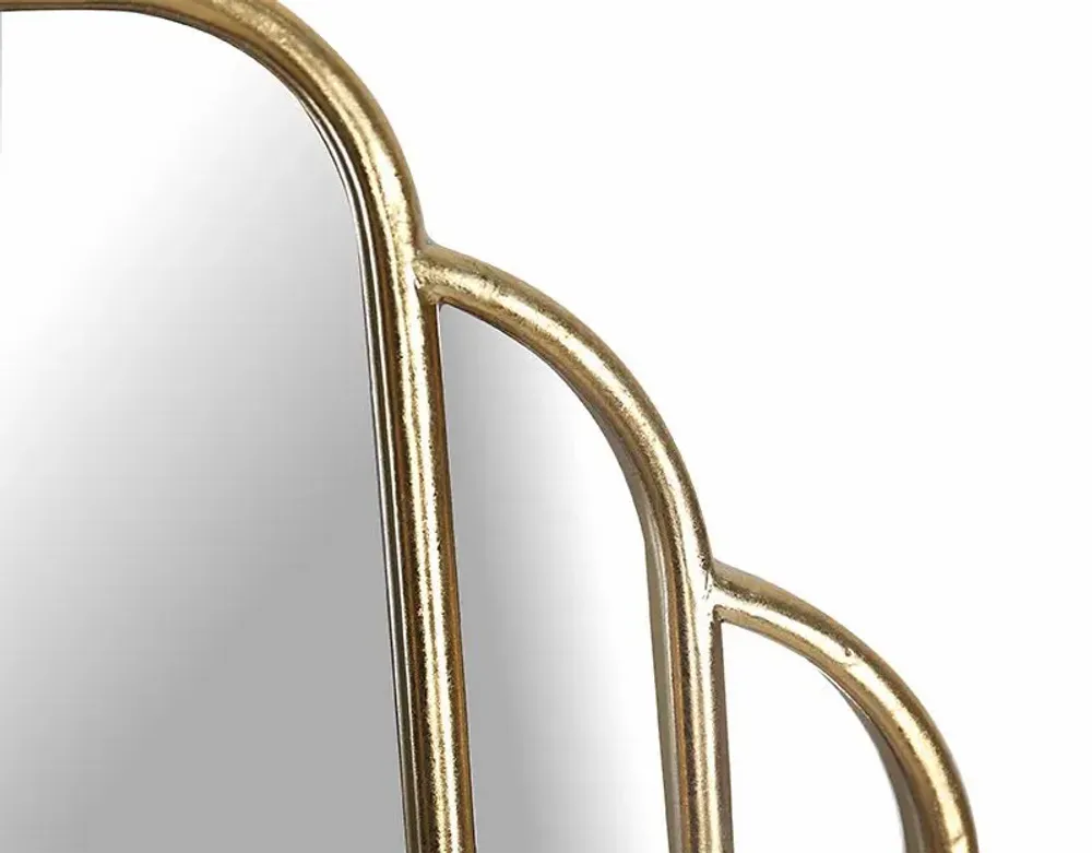 Decorative objects - GOLD METAL ART DECO MIRROR 60X85CM - EMDE