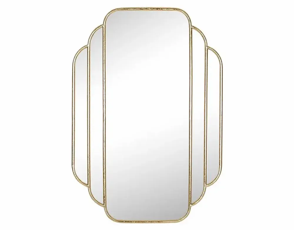 Decorative objects - GOLD METAL ART DECO MIRROR 60X85CM - EMDE