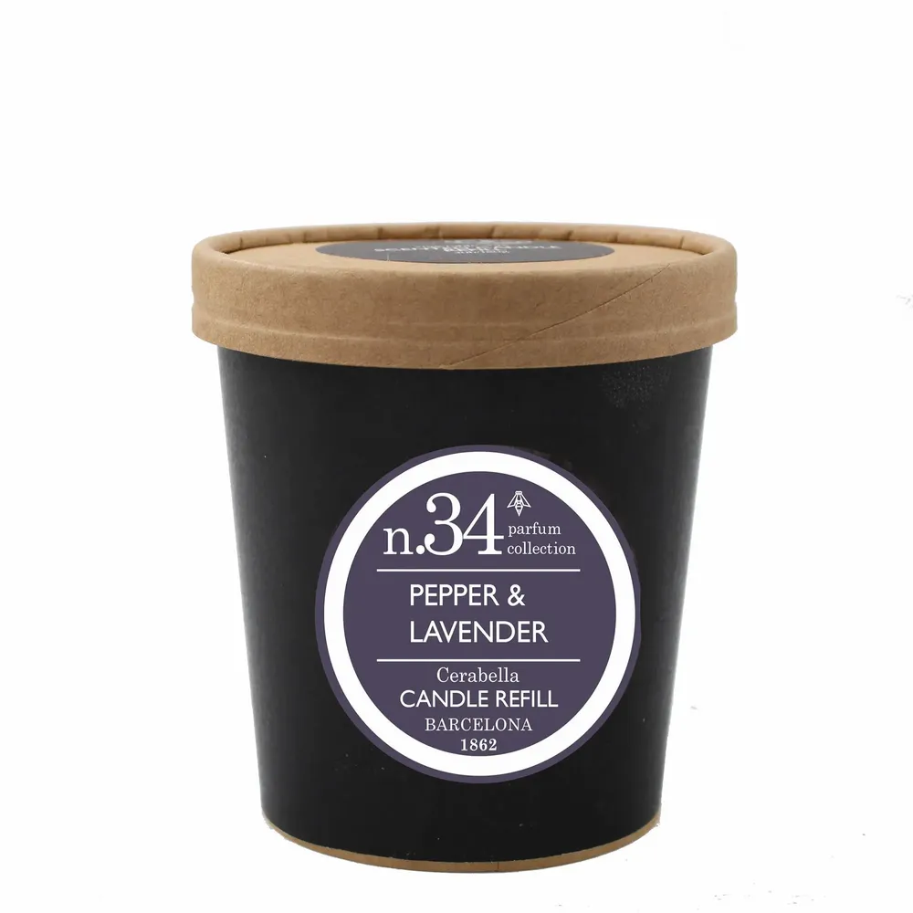 Bougies - NUMBERS NUM.34 PEPPER & LAVENDER CANDLE REFILL - CERABELLA SL