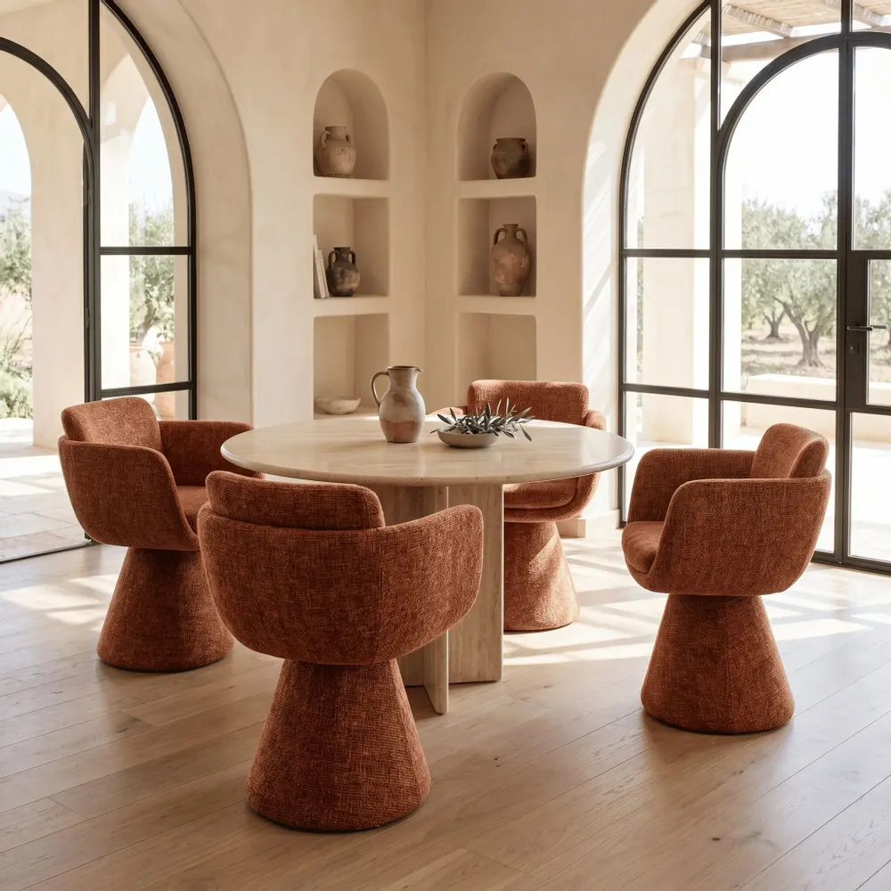 Chairs - Fauteuil Pivotant Lexi Terre Cuite - EMPREINTE DU TEMPS