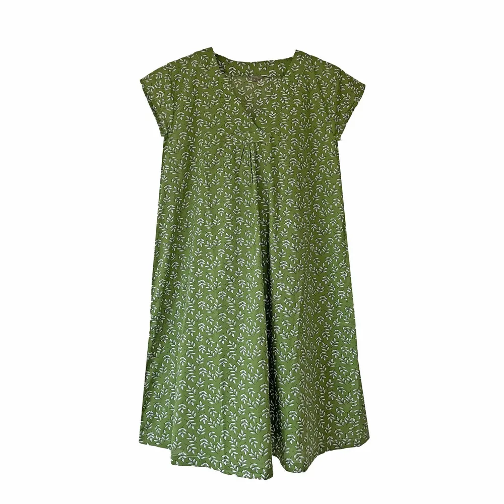Sleepwear - Audrey Nightie: Falling Leaf Green - LIME TREE DESIGN