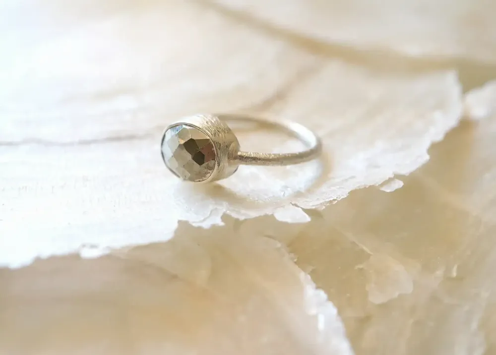Jewelry - RING "DROP” SILVER 925 PYRITE - KARAWAN AUTHENTIC