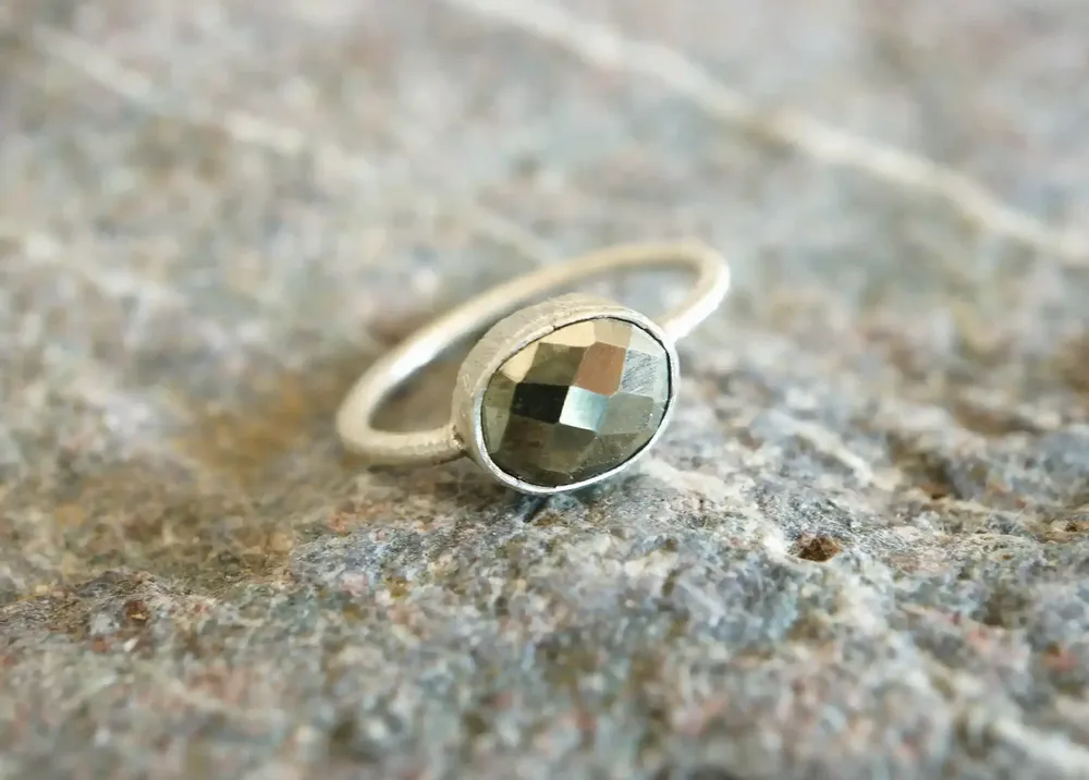 Jewelry - RING "DROP” SILVER 925 PYRITE - KARAWAN AUTHENTIC