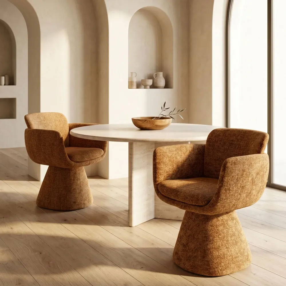 Chaises - Fauteuil Pivotant Lexi Ambre - EMPREINTE DU TEMPS