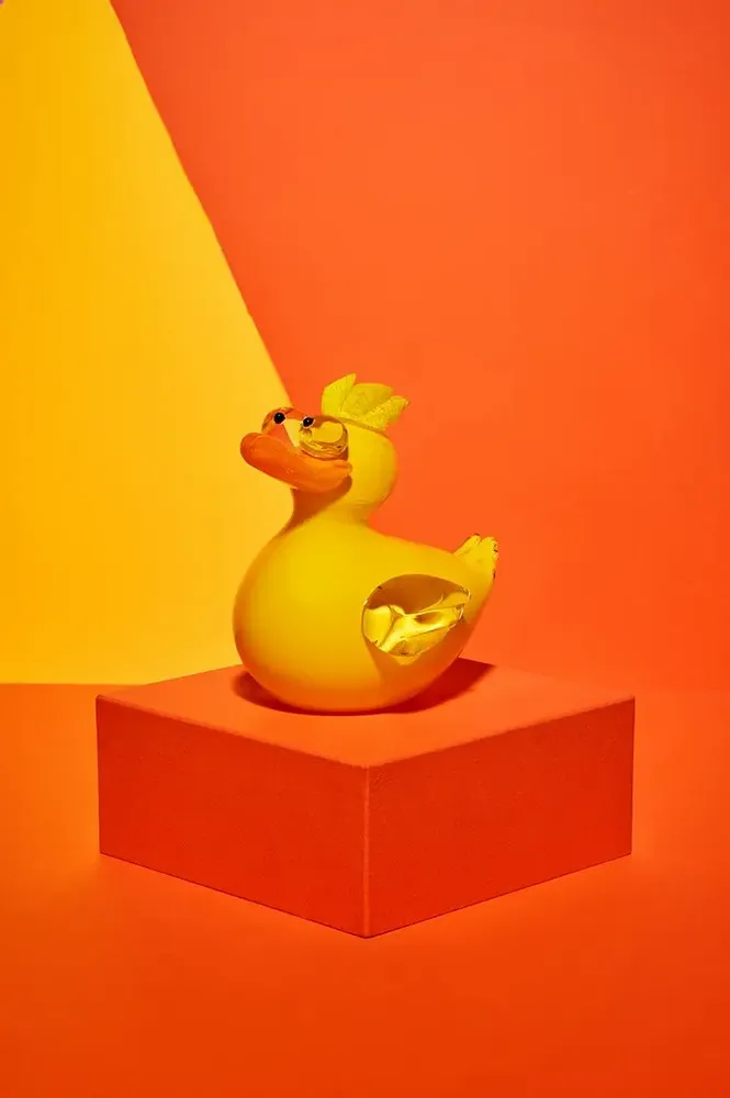 Art glass - Duck - Blown glass sculpture - CAT DESIGNER VERRIER