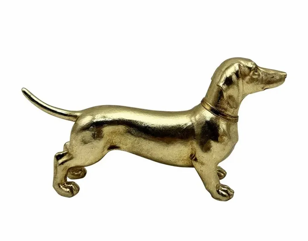 Objets de décoration - STATUE TECKEL DORÉ 31X7.5X17CM - EMDE