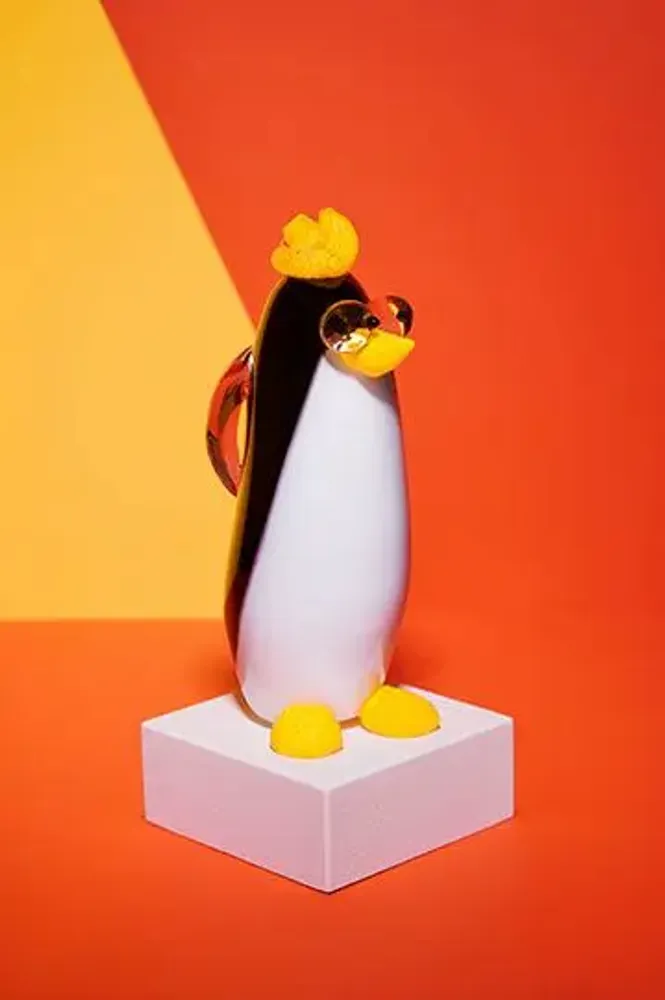 Art glass - Penguin - Blown glass sculpture - CAT DESIGNER VERRIER