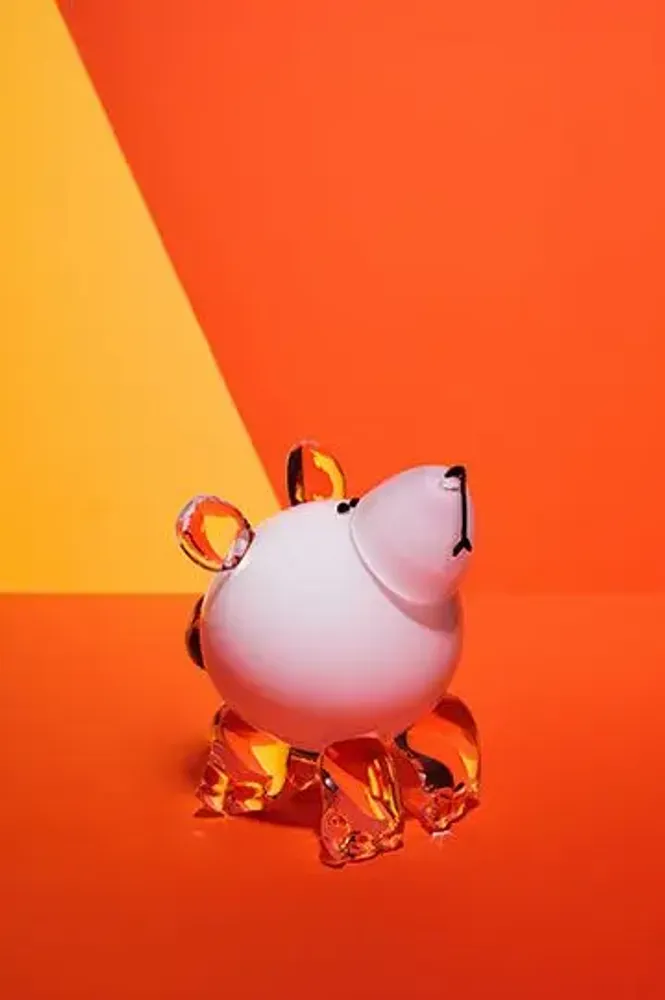 Art glass - Baby bear - Blown glass sculpture - CAT DESIGNER VERRIER