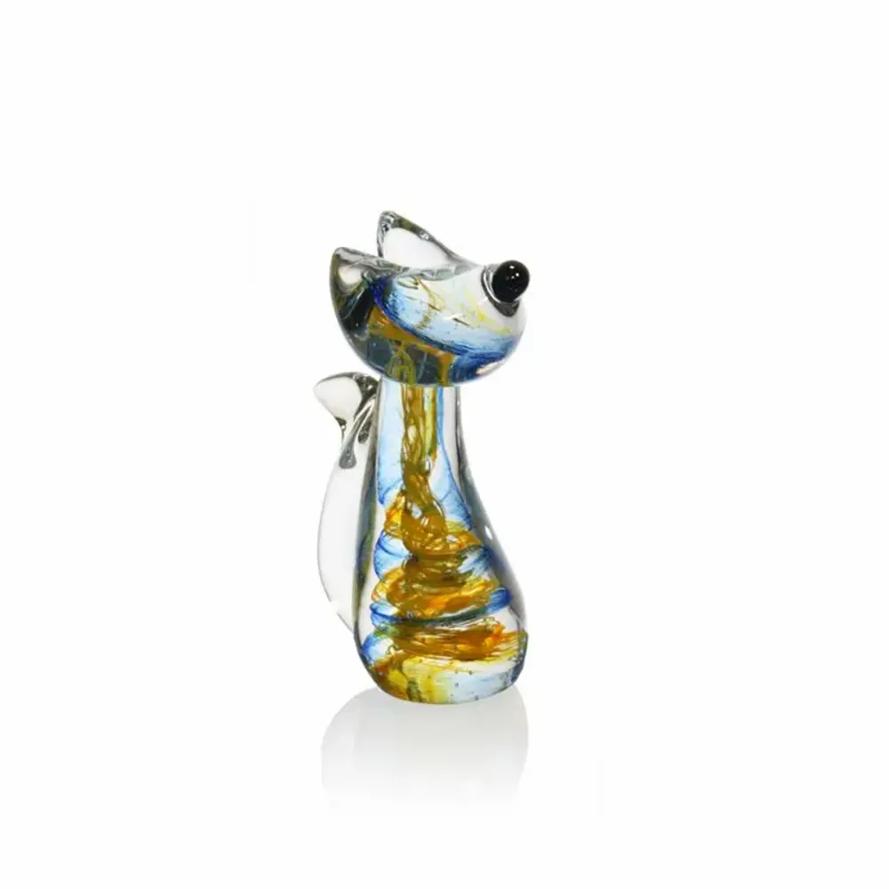 Art glass - Mini dog - Blown glass sculpture - CAT DESIGNER VERRIER