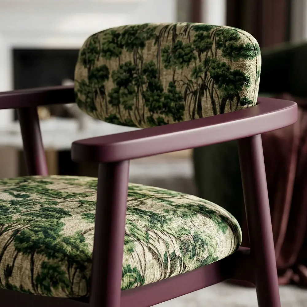 Chaises - Chaise FOREST rouge grenat - EMPREINTE DU TEMPS