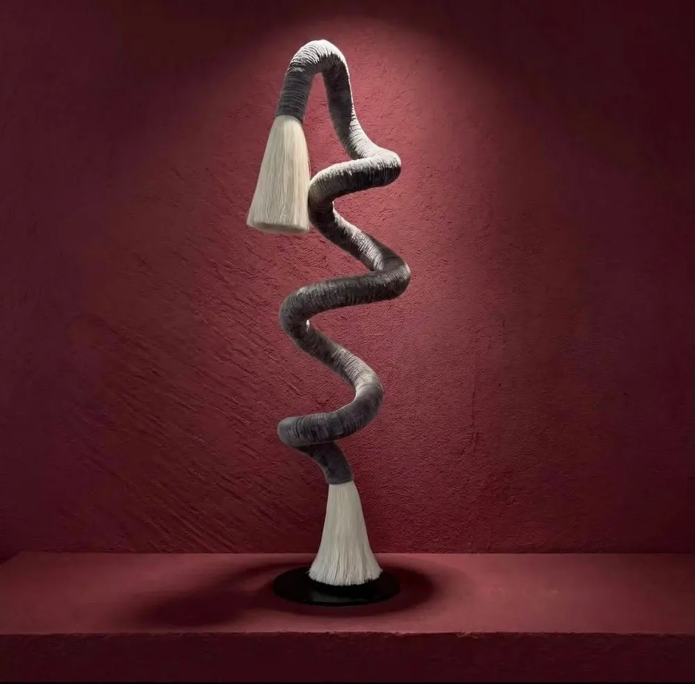 Objets de décoration - Spirale en velours : objet d'art texturé sculptural fait main - SARMAL DESIGN
