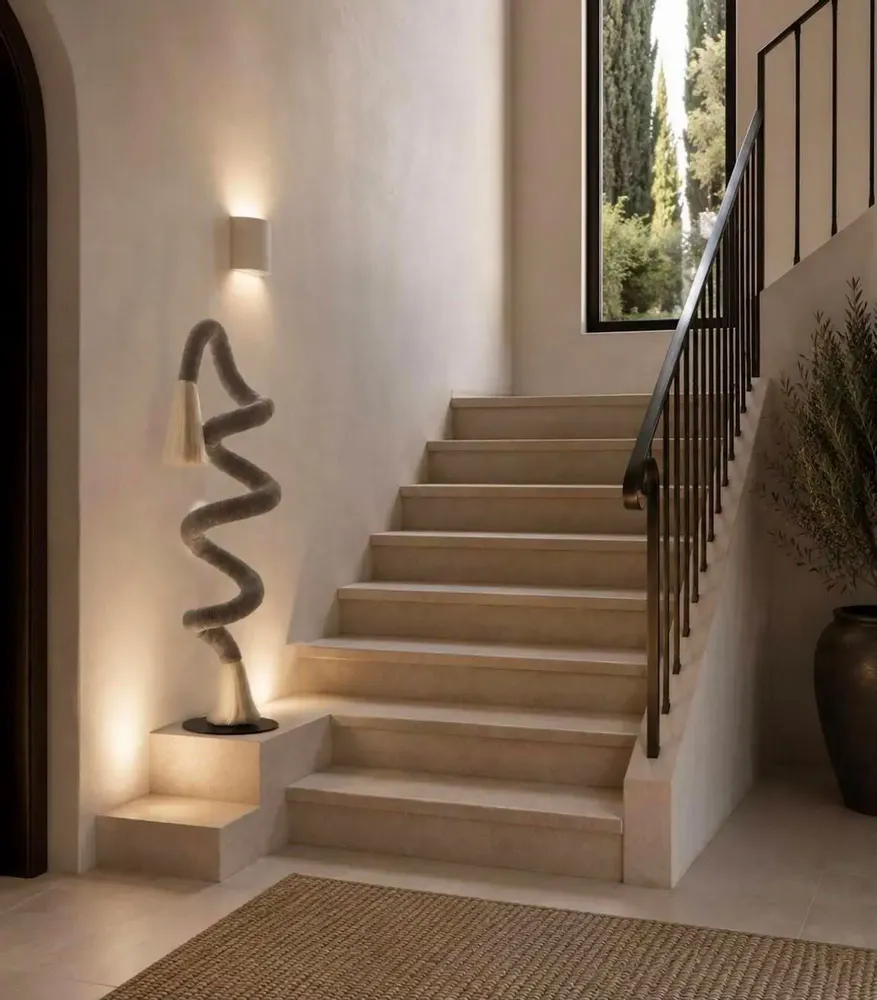 Objets de décoration - Spirale en velours : objet d'art texturé sculptural fait main - SARMAL DESIGN