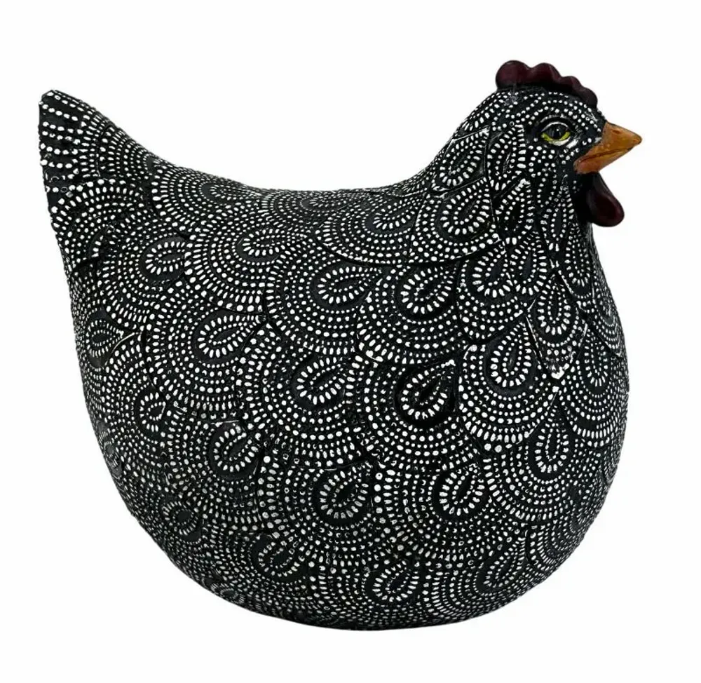 Sculptures, statuettes et miniatures - Figurine poule 14cm en Résine - ROLANDE DU DREUILH  LACE JEWEL