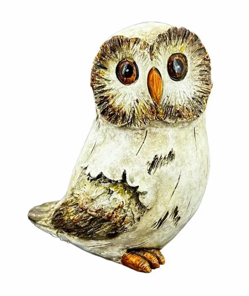 Sculptures, statuettes et miniatures - Figurine Chouette Résine 12 cm - ROLANDE DU DREUILH  LACE JEWEL