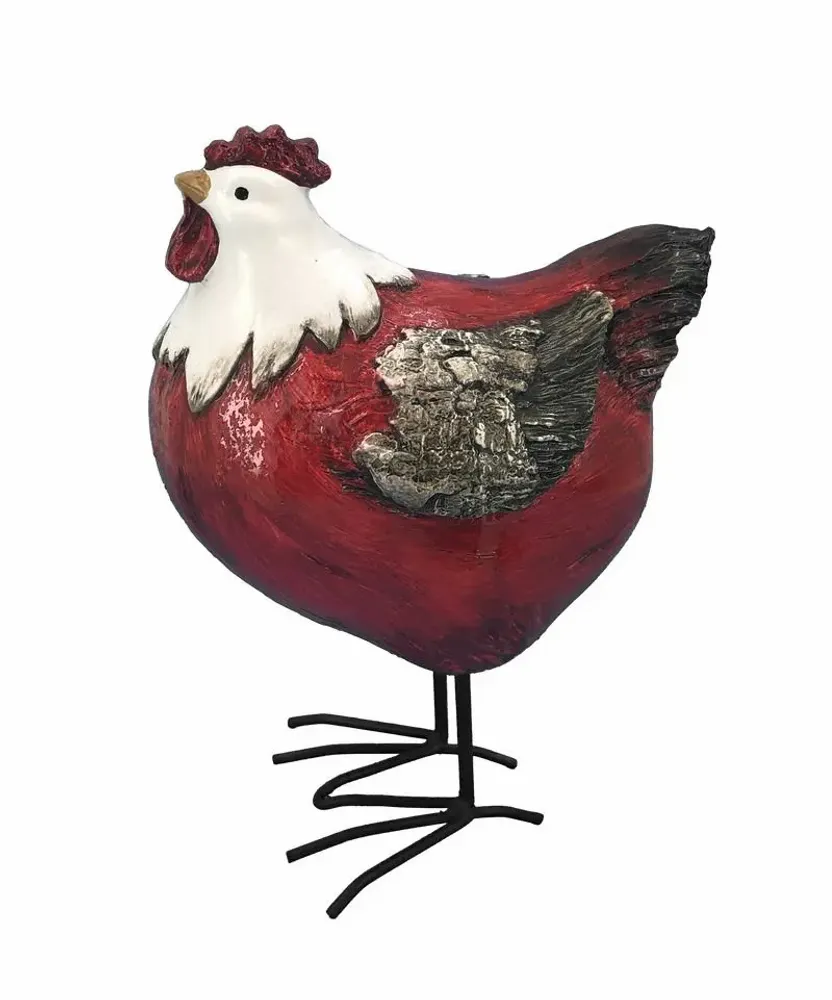 Sculptures, statuettes et miniatures - Figurine poule Rouge 19cm - ROLANDE DU DREUILH  LACE JEWEL