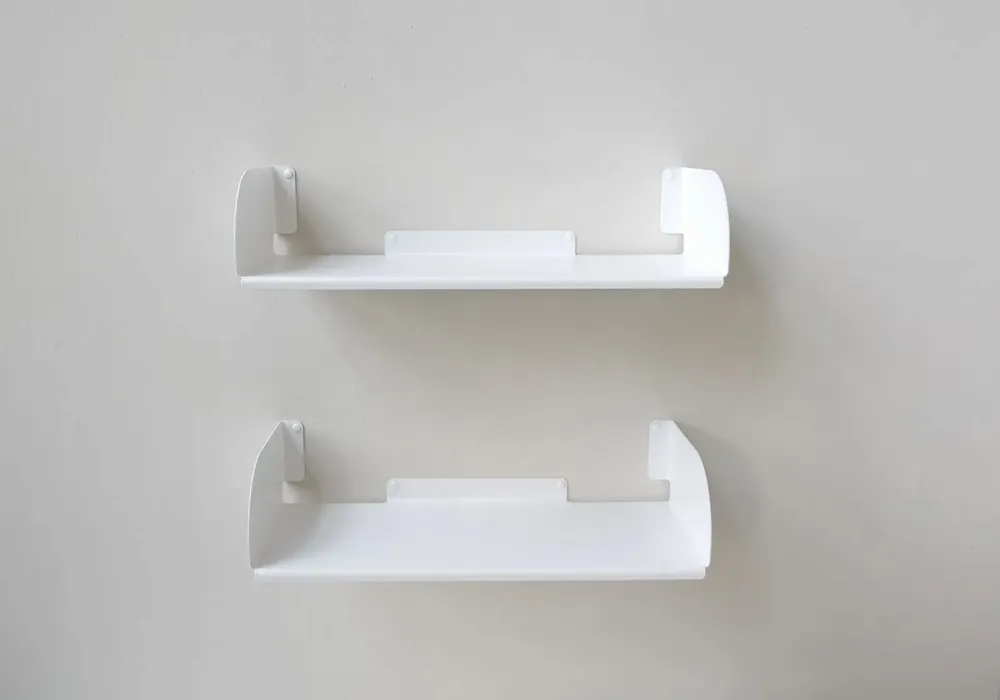 Chambres d'hôtels - Étagère grands livres, BD, Vyniles - 60 x 25 cm - Blanc - Lot de 2 - TEEBOOKS