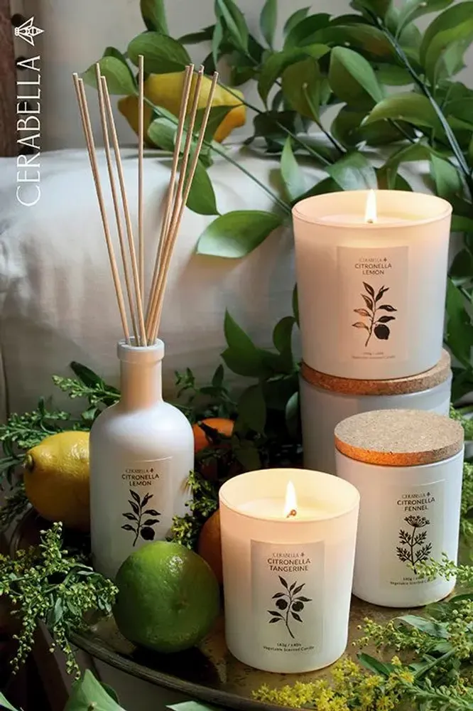 Bougies - LEUKÓS CITRONELLA & FENNEL - CERABELLA SL