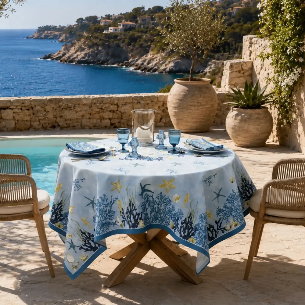 Table linen - Coral tablecloth - BEAUVILLÉ