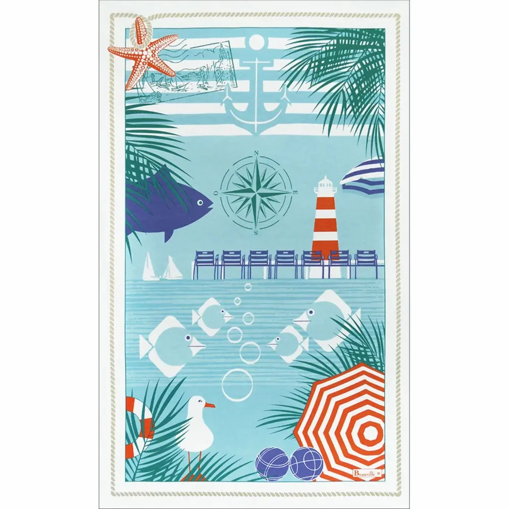 Tea towel - Riviera tea towel - BEAUVILLÉ
