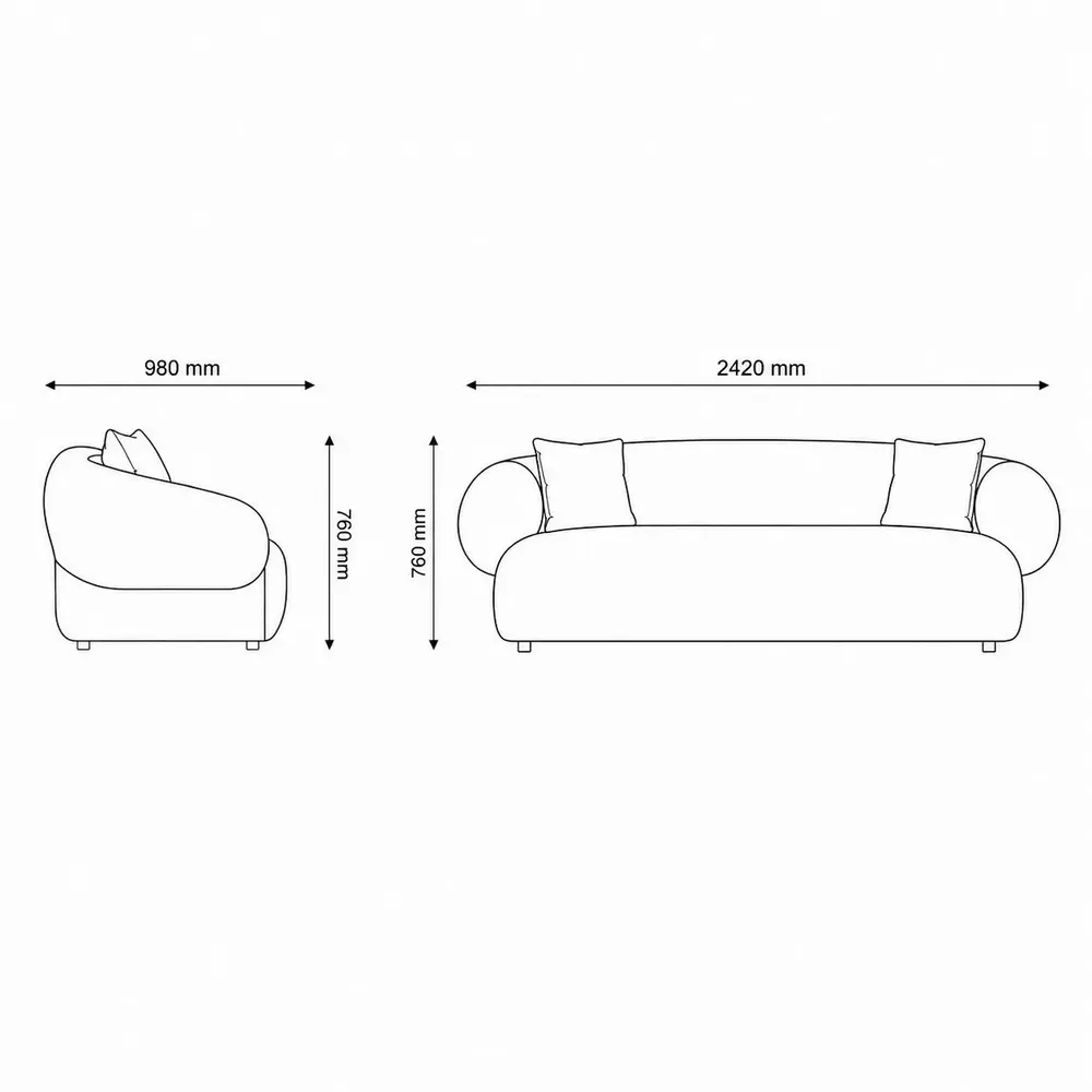 Sofas - Tiga 3 Seater Sofa - EMPREINTE DU TEMPS