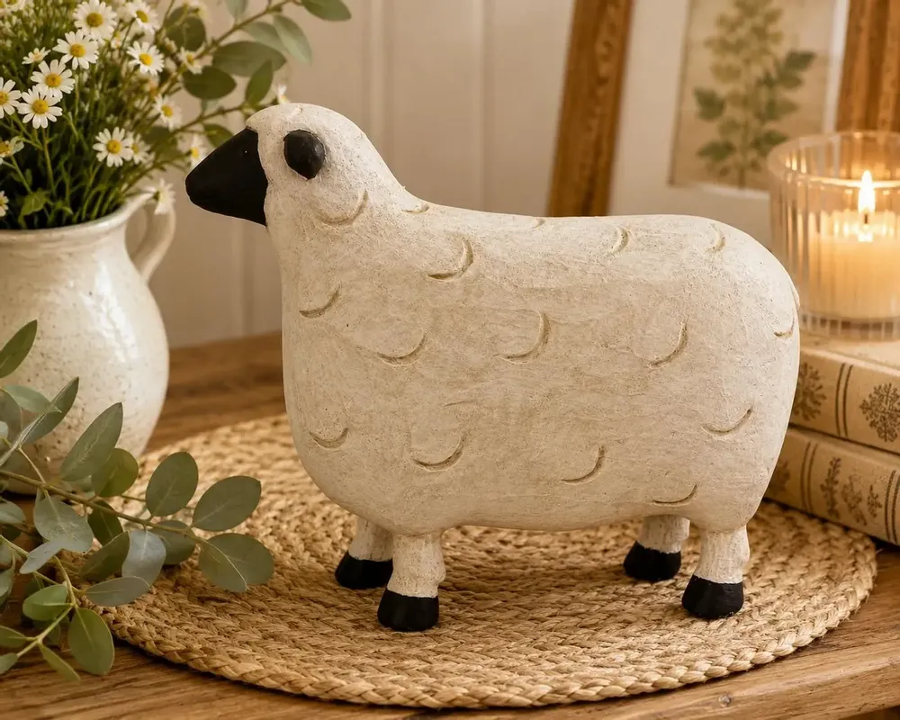 Sculptures, statuettes et miniatures - Figurine mouton résine - ROLANDE DU DREUILH  LACE JEWEL
