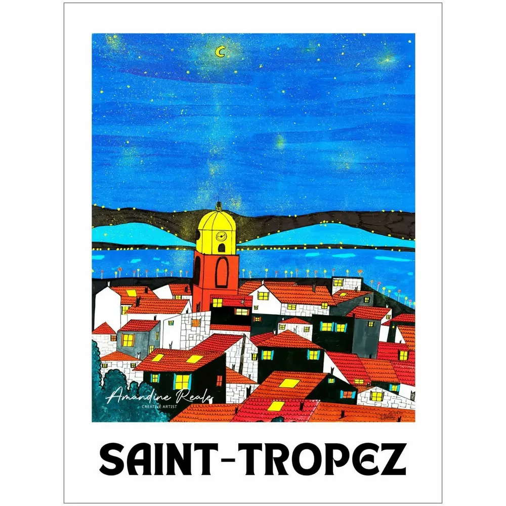 Poster - SAINT-TROPEZ POSTER - AMANDINE REALE CREATIVE ARTIST