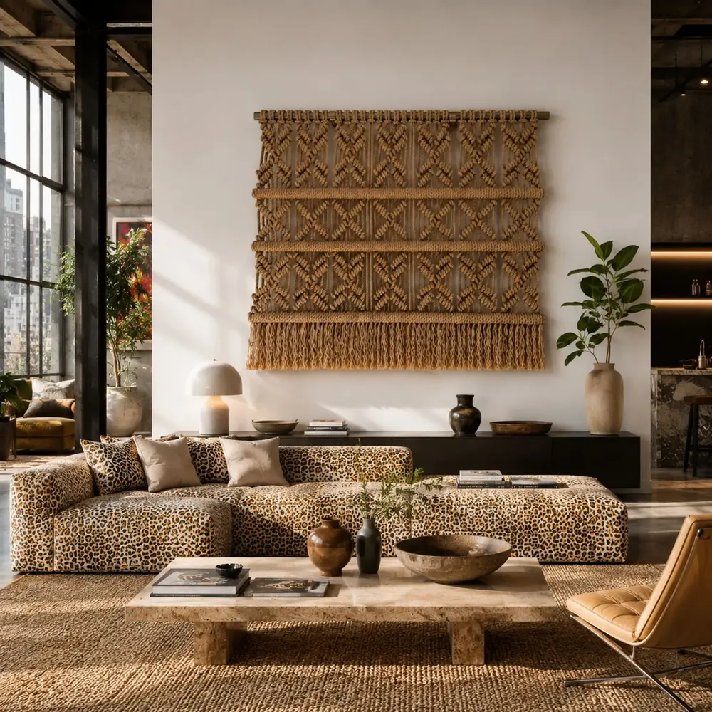 Tapestries - Beige Macramé Wall Hanging – Handcrafted Textile Art - NŒULUXE