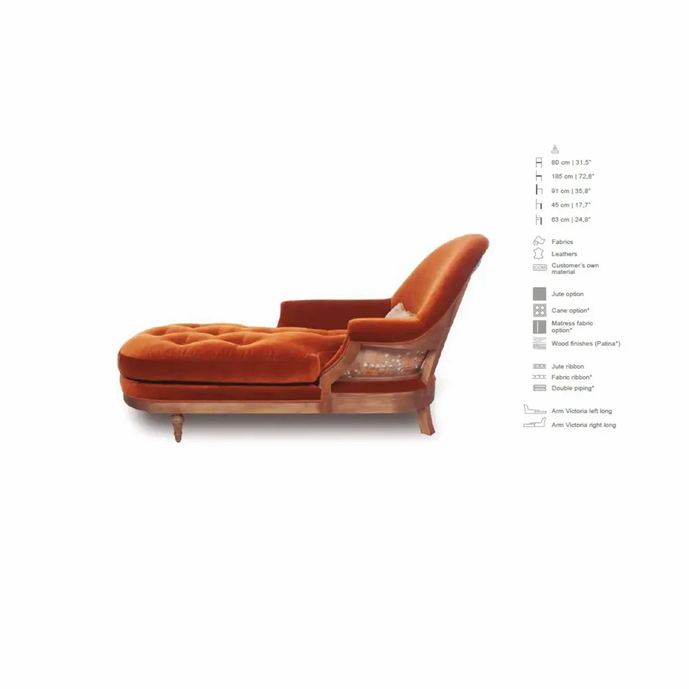 Lounge chairs for hospitalities & contracts - Victoria Essence | Chaise Longue - CREARTE COLLECTIONS