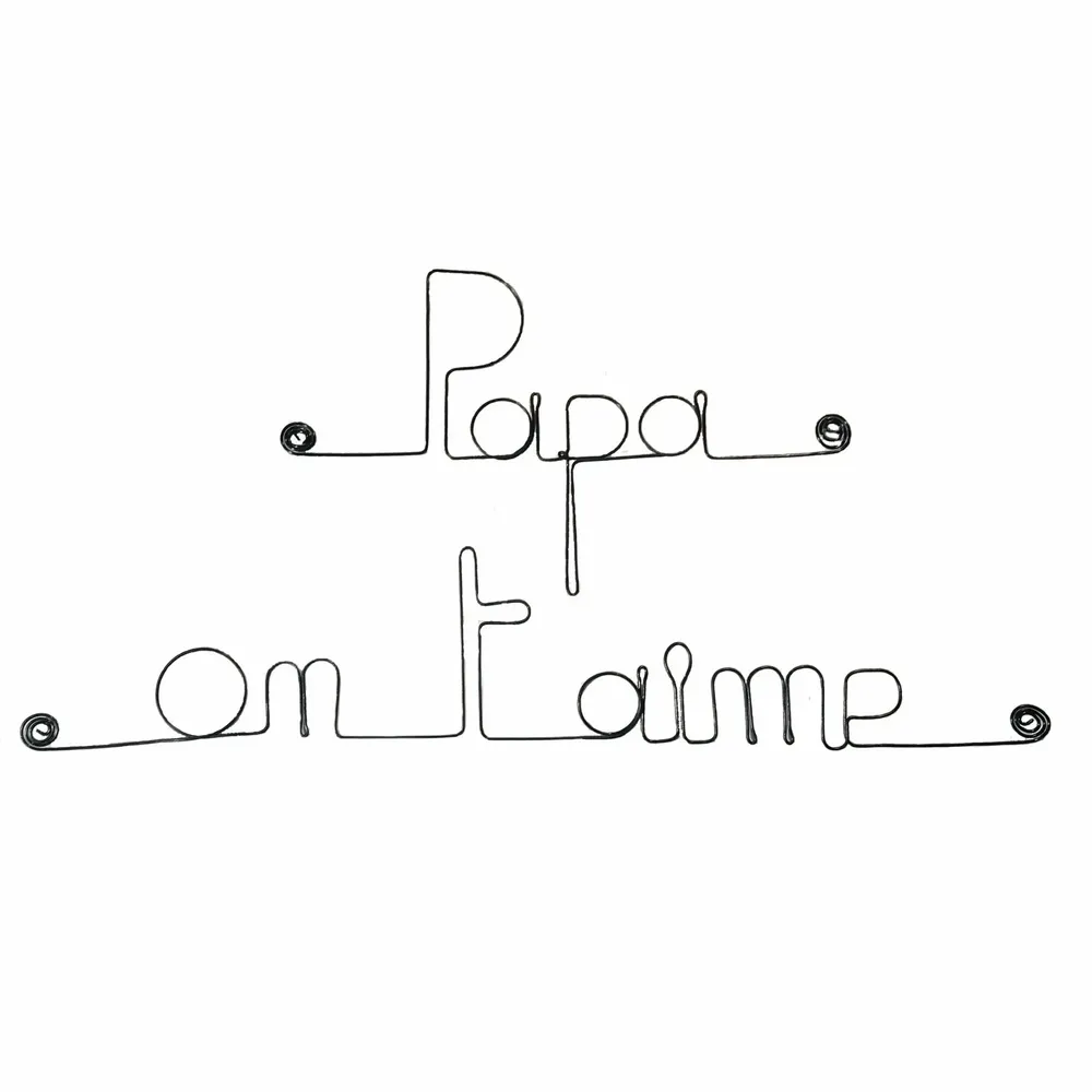 Other wall decoration - Father's Day "Dad we love you" - in Wire - BIJOUX DE MUR