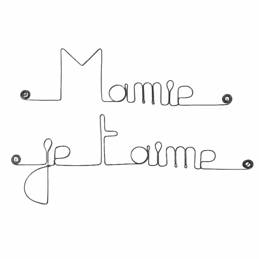 Other wall decoration - Grandmothers' Day "Grandma I love you" - in Wire - BIJOUX DE MUR